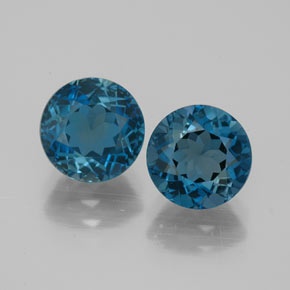 3.68 ct Blue Topaz Gemstone, Topaz Gem in Round Facet Shape for Sale.