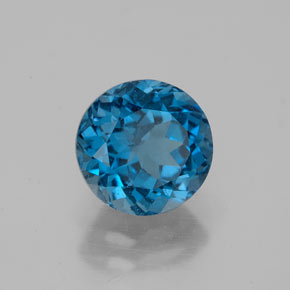 2.63 ct Blue Topaz Stone, Natural Topaz in Round Facet Shape for Sale