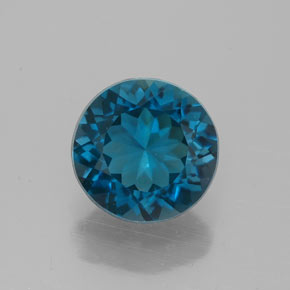 2.32 ct Blue Topaz Gemstone, Topaz Gem in Round Facet Shape for Sale.