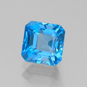 2.23 ct Blue Topaz Stone, Natural Topaz in Octagon Facet Shape for Sale