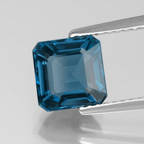 2.32 ct Blue Topaz Stone, Natural Topaz in Octagon Facet Shape for Sale