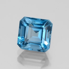 2.41 ct Blue Topaz Stone, Natural Topaz in Octagon Facet Shape for Sale