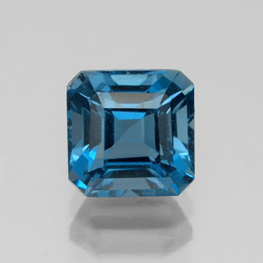 2.58 ct Blue Topaz Gemstone, Topaz Gem in Octagon Facet Shape for Sale.