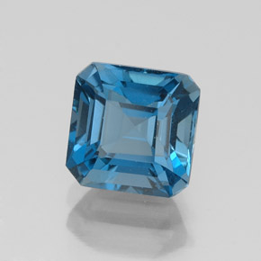 2.58 ct Blue Topaz Stone, Natural Topaz in Octagon Facet Shape for Sale