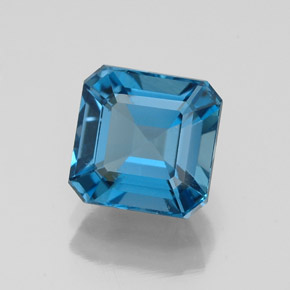 2.44 ct Blue Topaz Stone, Natural Topaz in Octagon Facet Shape for Sale
