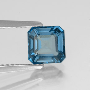 1.31 ct Blue Topaz Stone, Natural Topaz in Octagon Facet Shape for Sale