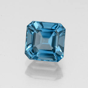 1.47 ct Blue Topaz Gemstone, Topaz Gem in Octagon Facet Shape for Sale.