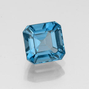 1.47 ct Blue Topaz Stone, Natural Topaz in Octagon Facet Shape for Sale