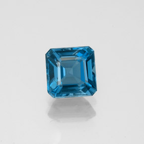 1.37 ct Blue Topaz Gemstone, Topaz Gem in Octagon Facet Shape for Sale.