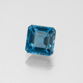 1.37 ct Blue Topaz Stone, Natural Topaz in Octagon Facet Shape for Sale
