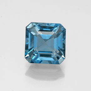 1.37 ct Blue Topaz Gemstone, Topaz Gem in Octagon Facet Shape for Sale.