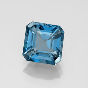 1.37 ct Blue Topaz Stone, Natural Topaz in Octagon Facet Shape for Sale