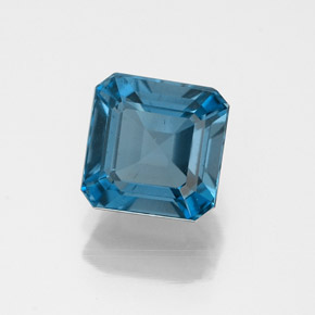 1.50 ct Blue Topaz Stone, Natural Topaz in Octagon Facet Shape for Sale