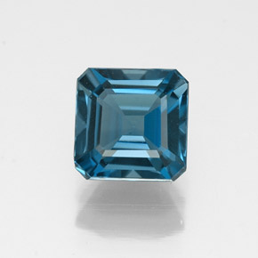1.35 ct Blue Topaz Gemstone, Topaz Gem in Octagon Facet Shape for Sale.