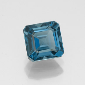 1.35 ct Blue Topaz Stone, Natural Topaz in Octagon Facet Shape for Sale