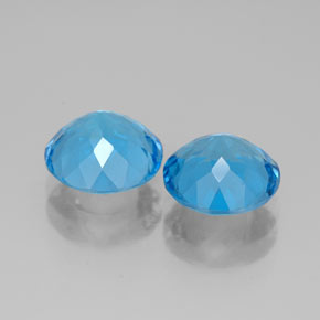 Topaz Gemstone in 8 mm (calibrated) Size for Sale, Topaz Stone in Swiss Blue Color