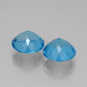 Topaz Gemstone in 8 mm (calibrated) Size for Sale, Topaz Stone in Swiss Blue Color