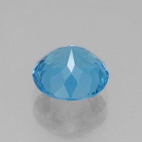Topaz Gemstone in 8 mm (calibrated) Size for Sale, Topaz Stone in Swiss Blue Color