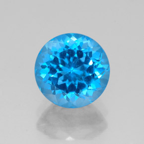 2.80 ct Blue Topaz Gemstone, Topaz Gem in Round Facet Shape for Sale.