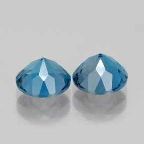 Topaz Gemstone in 7 mm (calibrated) Size for Sale, Topaz Stone in London Blue Color