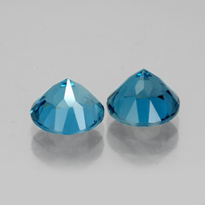 Topaz Gemstone in 7 mm (calibrated) Size for Sale, Topaz Stone in London Blue Color