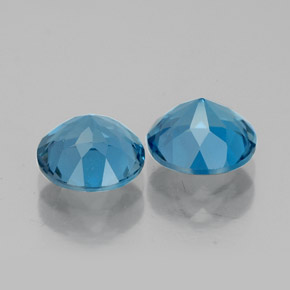 Topaz Gemstone in 7 mm (calibrated) Size for Sale, Topaz Stone in London Blue Color