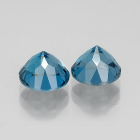 Topaz Gemstone in 7 mm (calibrated) Size for Sale, Topaz Stone in London Blue Color