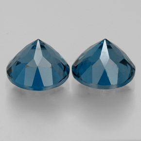 Topaz Gemstone in 7 mm (calibrated) Size for Sale, Topaz Stone in London Blue Color