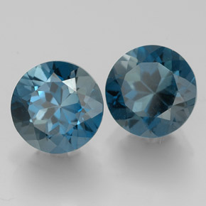 3.63 ct Blue Topaz Stone, Natural Topaz in Round Facet Shape for Sale