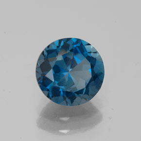 1.87 ct Blue Topaz Stone, Natural Topaz in Round Facet Shape for Sale