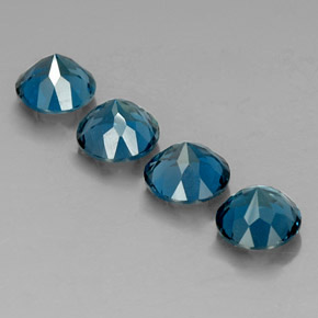 Topaz Gemstone in 7 mm (calibrated) Size for Sale, Topaz Stone in London Blue Color