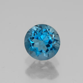 1.85 ct Blue Topaz Gemstone, Topaz Gem in Round Facet Shape for Sale.