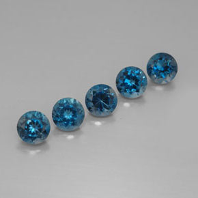 9.40 ct Blue Topaz Stone, Natural Topaz in Round Facet Shape for Sale