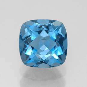 2.92 ct Blue Topaz Gemstone, Topaz Gem in Cushion-Cut Shape for Sale.