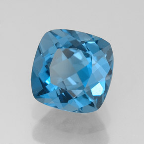 2.92 ct Blue Topaz Stone, Natural Topaz in Cushion-Cut Shape for Sale