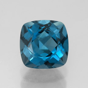 3.12 ct Blue Topaz Gemstone, Topaz Gem in Cushion-Cut Shape for Sale.