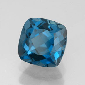3.12 ct Blue Topaz Stone, Natural Topaz in Cushion-Cut Shape for Sale