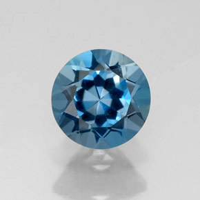 1.80 ct Blue Topaz Gemstone, Topaz Gem in Round Facet Shape for Sale.