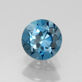 1.80 ct Blue Topaz Stone, Natural Topaz in Round Facet Shape for Sale