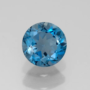 1.79 ct Blue Topaz Gemstone, Topaz Gem in Round Facet Shape for Sale.
