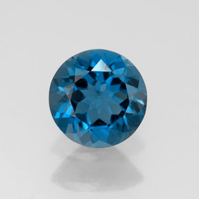 1.39 ct Blue Topaz Gemstone, Topaz Gem in Round Facet Shape for Sale.