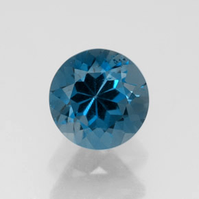 1.97 ct Blue Topaz Gemstone, Topaz Gem in Round Facet Shape for Sale.
