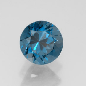 1.97 ct Blue Topaz Stone, Natural Topaz in Round Facet Shape for Sale