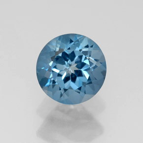1.79 ct Blue Topaz Gemstone, Topaz Gem in Round Facet Shape for Sale.