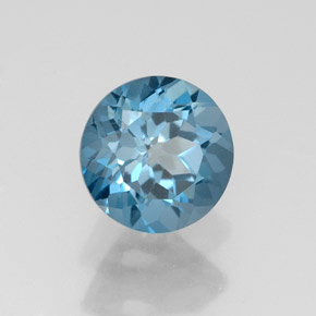 1.79 ct Blue Topaz Stone, Natural Topaz in Round Facet Shape for Sale