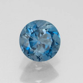 1.83 ct Blue Topaz Gemstone, Topaz Gem in Round Facet Shape for Sale.