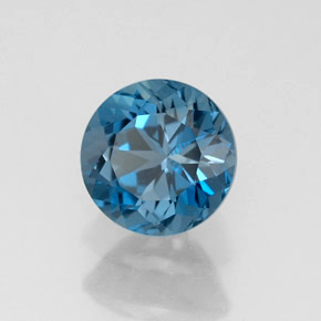 1.82 ct Blue Topaz Stone, Natural Topaz in Round Facet Shape for Sale