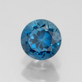 1.89 ct Blue Topaz Gemstone, Topaz Gem in Round Facet Shape for Sale.