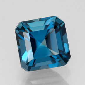 2.49 ct Blue Topaz Gemstone, Topaz Gem in Octagon Facet Shape for Sale.