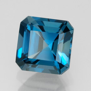 2.49 ct Blue Topaz Stone, Natural Topaz in Octagon Facet Shape for Sale